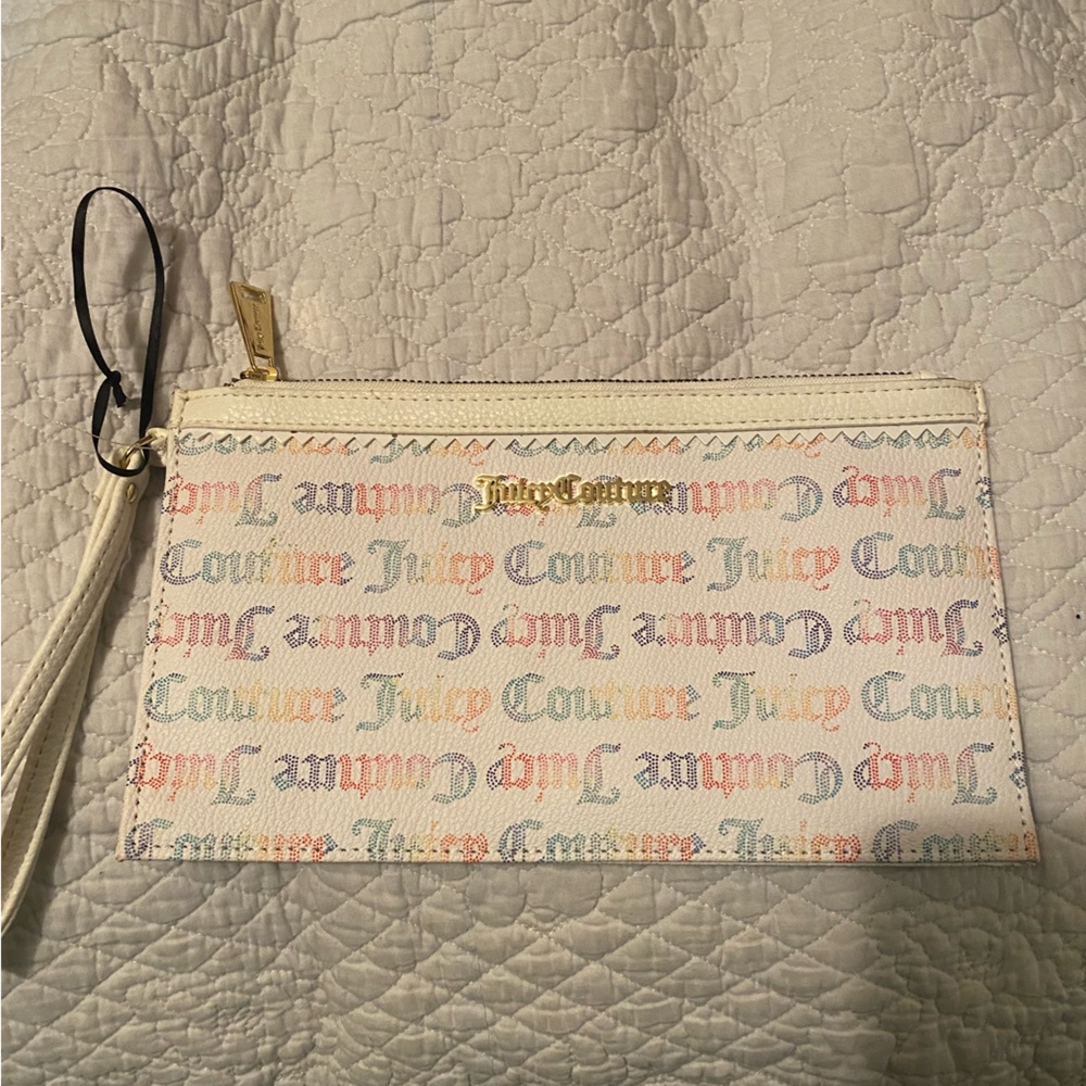 NWOT rainbow flat juicy couture wristlet